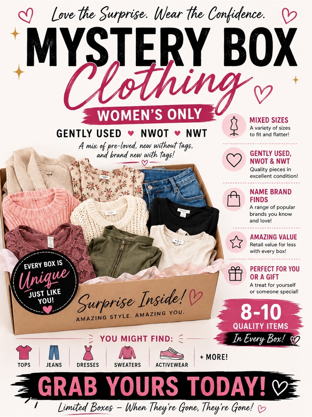 Women’s Mystery Box Clothing size Large
